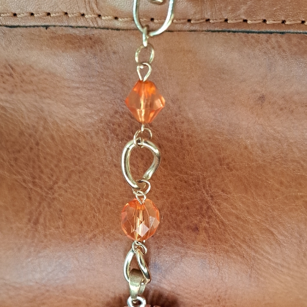 Hand Crafted Seahorse Keychain Bag Jewelry with Red and Pink Accents - Picture 5 of 5